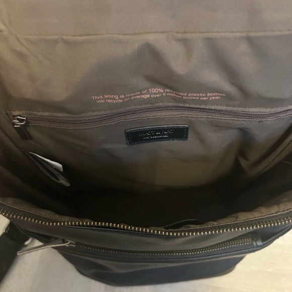 Black vegan leather Matt and Nat backpack for 13” laptop main image 2